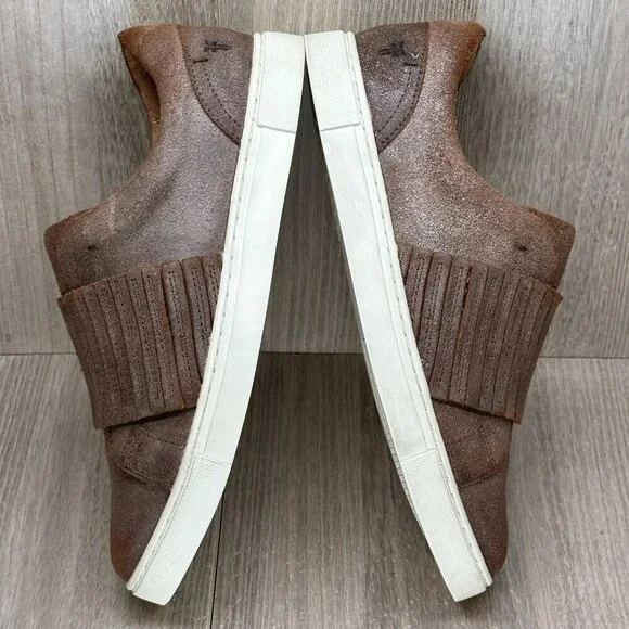 Frye Shoes Womens 8M Ivy Gore Leather Casual Slip On Sneakers Brown 3470375-CHO - Picture 7 of 11